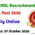 SSC CHSL Recruitment 2026 | Apply Online
